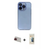 MARSİLYAN™- iPhone 13 Pro Max Kılıf Siluet Minimal Özel Seri - Siyah 6D Mat Seramik Hayalet Nano Ekran Koruyucu + Kırmızı Rainbow Kamera Lens Koruma Cam