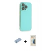 MARSİLYAN™- iPhone 13 Pro Max Kılıf Siluet Minimal Özel Seri - Siyah 6D Mat Seramik Hayalet Nano Ekran Koruyucu + Shine Kamera Lens Koruma Cam - MI