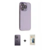 MARSİLYAN™- iPhone 13 Pro Max Kılıf Siluet Minimal Özel Seri - Siyah 6D Mat Seramik Hayalet Nano Ekran Koruyucu + Neon Fosforlu Kamera Lens - BZ
