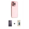 MARSİLYAN™- iPhone 13 Pro Max Kılıf Siluet Minimal Özel Seri - Siyah 6D Mat Seramik Hayalet Nano Ekran Koruyucu + Neon Fosforlu Kamera Lens - BZ
