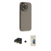 MARSİLYAN™- iPhone 13 Pro Max Kılıf Siluet Minimal Özel Seri - Siyah 6D Mat Seramik Hayalet Nano Ekran Koruyucu + Raze Metal Kamera Lens - GD
