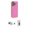 MARSİLYAN™- iPhone 13 Pro Max Kılıf Siluet Minimal Özel Seri - Siyah 6D Mat Seramik Hayalet Nano Ekran Koruyucu + Rainbow Kamera Lens Koruma Cam - MI