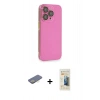 MARSİLYAN™- iPhone 13 Pro Max Kılıf Siluet Minimal Özel Seri - Siyah 6D Mat Seramik Hayalet Nano Ekran Koruyucu + Renkli Kamera Lens Koruma Cam - SI