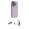 MARSİLYAN™- iPhone 13 Pro Max Kılıf Siluet Minimal Özel Seri - Siyah 6D Mat Seramik Hayalet Nano Ekran Koruyucu + Renkli Kamera Lens Koruma Cam - PE