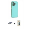 MARSİLYAN™- iPhone 13 Pro Max Kılıf Siluet Minimal Özel Seri - Siyah 6D Mat Seramik Hayalet Nano Ekran Koruyucu + Renkli Kamera Lens Koruma Cam - SI