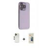 MARSİLYAN™- iPhone 13 Pro Max Kılıf Siluet Minimal Özel Seri - Siyah 6D Mat Seramik Hayalet Nano Ekran Koruyucu + Shine Kamera Lens - GD