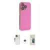 MARSİLYAN™- iPhone 13 Pro Max Kılıf Siluet Minimal Özel Seri - Siyah 6D Mat Seramik Hayalet Nano Ekran Koruyucu + Shine Kamera Lens - GD
