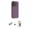 MARSİLYAN™- iPhone 13 Pro Max Kılıf Siluet Minimal Özel Seri - Siyah 6D Mat Seramik Hayalet Nano Ekran Koruyucu + Shine Kamera Lens Koruma Cam - MI