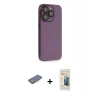 MARSİLYAN™- iPhone 13 Pro Max Kılıf Siluet Minimal Özel Seri - Siyah 6D Mat Seramik Hayalet Nano Ekran Koruyucu + Renkli Kamera Lens Koruma Cam - PE