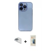 MARSİLYAN™- iPhone 13 Pro Max Kılıf Siluet Minimal Özel Seri - Siyah 6D Mat Seramik Hayalet Nano Ekran Koruyucu + Pers Alüminyum Kamera Lens - SABE