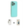 MARSİLYAN™- iPhone 13 Pro Max Kılıf Siluet Minimal Özel Seri - Siyah 6D Mat Seramik Hayalet Nano Ekran Koruyucu + Shine Kamera Lens - GD