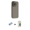 MARSİLYAN™- iPhone 13 Pro Max Kılıf Siluet Minimal Özel Seri - Siyah 6D Mat Seramik Hayalet Nano Ekran Koruyucu + Shine Kamera Lens Koruma Cam - MI