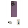 MARSİLYAN™- iPhone 13 Pro Max Kılıf Siluet Minimal Özel Seri - Siyah 6D Mat Seramik Hayalet Nano Ekran Koruyucu + Rainbow Kamera Lens Koruma Cam - REGD