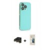 MARSİLYAN™- iPhone 13 Pro Max Kılıf Siluet Minimal Özel Seri - Siyah 6D Mat Seramik Hayalet Nano Ekran Koruyucu + Raze Metal Kamera Lens - GD