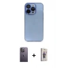 MARSİLYAN™- iPhone 13 Pro Max Kılıf Siluet Minimal Özel Seri - Siyah Bilvis 3D Cam Ekran Koruyucu + Neon Fosforlu Kamera Lens - BZ