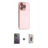 MARSİLYAN™- iPhone 13 Pro Max Kılıf Siluet Minimal Özel Seri - Siyah Bilvis 3D Cam Ekran Koruyucu + Neon Fosforlu Kamera Lens - YL