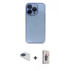 MARSİLYAN™- iPhone 13 Pro Max Kılıf Siluet Minimal Özel Seri - Siyah Bilvis 3D Cam Ekran Koruyucu + Pers Alüminyum Kamera Lens - LT