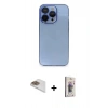 MARSİLYAN™- iPhone 13 Pro Max Kılıf Siluet Minimal Özel Seri - Siyah Bilvis 3D Cam Ekran Koruyucu + Pers Alüminyum Kamera Lens - GD