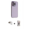 MARSİLYAN™- iPhone 13 Pro Max Kılıf Siluet Minimal Özel Seri - Siyah Bilvis 3D Cam Ekran Koruyucu + Pers Alüminyum Kamera Lens - GD