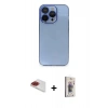 MARSİLYAN™- iPhone 13 Pro Max Kılıf Siluet Minimal Özel Seri - Siyah Bilvis 3D Cam Ekran Koruyucu + Pers Alüminyum Kamera Lens - KI