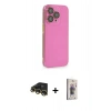 MARSİLYAN™- iPhone 13 Pro Max Kılıf Siluet Minimal Özel Seri - Siyah Bilvis 3D Cam Ekran Koruyucu + Raze Metal Kamera Lens - GD