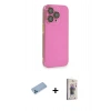 MARSİLYAN™- iPhone 13 Pro Max Kılıf Siluet Minimal Özel Seri - Siyah Bilvis 3D Cam Ekran Koruyucu + Shine Kamera Lens Koruma Cam - MI