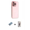 MARSİLYAN™- iPhone 13 Pro Max Kılıf Siluet Minimal Özel Seri - Siyah Bilvis 3D Cam Ekran Koruyucu + Shine Kamera Lens Koruma Cam - GI