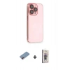 MARSİLYAN™- iPhone 13 Pro Max Kılıf Siluet Minimal Özel Seri - Siyah Bilvis 3D Cam Ekran Koruyucu + Shine Kamera Lens Koruma Cam - PE