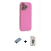 MARSİLYAN™- iPhone 13 Pro Max Kılıf Siluet Minimal Özel Seri - Siyah Bilvis 3D Cam Ekran Koruyucu + Shine Kamera Lens Koruma Cam - GI