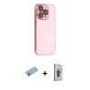 MARSİLYAN™- iPhone 13 Pro Max Kılıf Siluet Minimal Özel Seri - Siyah Bilvis 3D Cam Ekran Koruyucu + Shine Kamera Lens Koruma Cam - MI