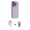 MARSİLYAN™- iPhone 13 Pro Max Kılıf Siluet Minimal Özel Seri - Siyah Bilvis 3D Cam Ekran Koruyucu + Shine Kamera Lens - GD