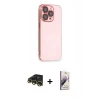 MARSİLYAN™- iPhone 13 Pro Max Kılıf Siluet Minimal Özel Seri - Siyah Bilvis 3D Mat Cam Ekran Koruyucu + Raze Metal Kamera Lens - GD