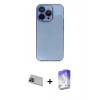 MARSİLYAN™- iPhone 13 Pro Max Kılıf Siluet Minimal Özel Seri - Siyah Bilvis 5in1 3D Magic Cam Ekran Koruyucu + Rainbow Kamera Lens Koruma Cam - MI