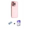 MARSİLYAN™- iPhone 13 Pro Max Kılıf Siluet Minimal Özel Seri - Siyah Bilvis 5in1 3D Magic Cam Ekran Koruyucu + Shine Kamera Lens Koruma Cam - MI