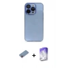 MARSİLYAN™- iPhone 13 Pro Max Kılıf Siluet Minimal Özel Seri - Siyah Bilvis 5in1 3D Magic Cam Ekran Koruyucu + Pembe Shine Kamera Lens Koruma Cam