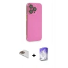 MARSİLYAN™- iPhone 13 Pro Max Kılıf Siluet Minimal Özel Seri - Siyah Bilvis 5in1 3D Magic Cam Ekran Koruyucu + Pers Alüminyum Kamera Lens - GD