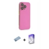 MARSİLYAN™- iPhone 13 Pro Max Kılıf Siluet Minimal Özel Seri - Siyah Bilvis 5in1 3D Magic Cam Ekran Koruyucu + Shine Kamera Lens Koruma Cam - MI