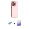 MARSİLYAN™- iPhone 13 Pro Max Kılıf Siluet Minimal Özel Seri - Siyah Bilvis 5in1 5D Magic Hayalet Cam Ekran Koruyucu + Shine Kamera Lens Koruma Cam - MI