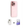 MARSİLYAN™- iPhone 13 Pro Max Kılıf Siluet Minimal Özel Seri - Siyah Bilvis 5in1 5D Magic Hayalet Cam Ekran Koruyucu + Shine Kamera Lens - GD