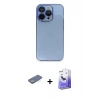 MARSİLYAN™- iPhone 13 Pro Max Kılıf Siluet Minimal Özel Seri - Siyah Bilvis 5in1 5D Magic Hayalet Cam Ekran Koruyucu + Renkli Kamera Lens Koruma Cam - YL