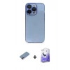 MARSİLYAN™- iPhone 13 Pro Max Kılıf Siluet Minimal Özel Seri - Siyah Bilvis 5in1 5D Magic Hayalet Cam Ekran Koruyucu + Shine Kamera Lens Koruma Cam - PE