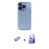 MARSİLYAN™- iPhone 13 Pro Max Kılıf Siluet Minimal Özel Seri - Siyah Bilvis 5in1 5D Magic Hayalet Cam Ekran Koruyucu + Shine Kamera Lens Koruma Cam - MI