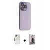 MARSİLYAN™- iPhone 13 Pro Max Kılıf Siluet Minimal Özel Seri - Siyah Bilvis Hayalet Cam Ekran Koruyucu + Shine Kamera Lens - GD