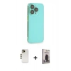 MARSİLYAN™- iPhone 13 Pro Max Kılıf Siluet Minimal Özel Seri - Siyah Bilvis Hayalet Cam Ekran Koruyucu + Shine Kamera Lens - GD