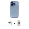 MARSİLYAN™- iPhone 13 Pro Max Kılıf Siluet Minimal Özel Seri - Siyah Bilvis Hayalet Cam Ekran Koruyucu + Gold Pers Alüminyum Kamera Lens
