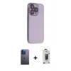 MARSİLYAN™- iPhone 13 Pro Max Kılıf Siluet Minimal Özel Seri - Siyah Bilvis Hayalet Cam Ekran Koruyucu + Neon Fosforlu Kamera Lens - MI
