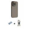 MARSİLYAN™- iPhone 13 Pro Max Kılıf Siluet Minimal Özel Seri - Siyah Bilvis Hayalet Cam Ekran Koruyucu + Shine Kamera Lens Koruma Cam - MI