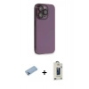 MARSİLYAN™- iPhone 13 Pro Max Kılıf Siluet Minimal Özel Seri - Siyah Bilvis Hayalet Cam Ekran Koruyucu + Shine Kamera Lens Koruma Cam - MI