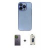 MARSİLYAN™- iPhone 13 Pro Max Kılıf Siluet Minimal Özel Seri - Siyah Bilvis Hayalet Cam Ekran Koruyucu + Neon Fosforlu Kamera Lens - YL