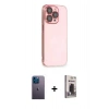 MARSİLYAN™- iPhone 13 Pro Max Kılıf Siluet Minimal Özel Seri - Siyah Bilvis Hayalet Cam Ekran Koruyucu + Neon Fosforlu Kamera Lens - MI